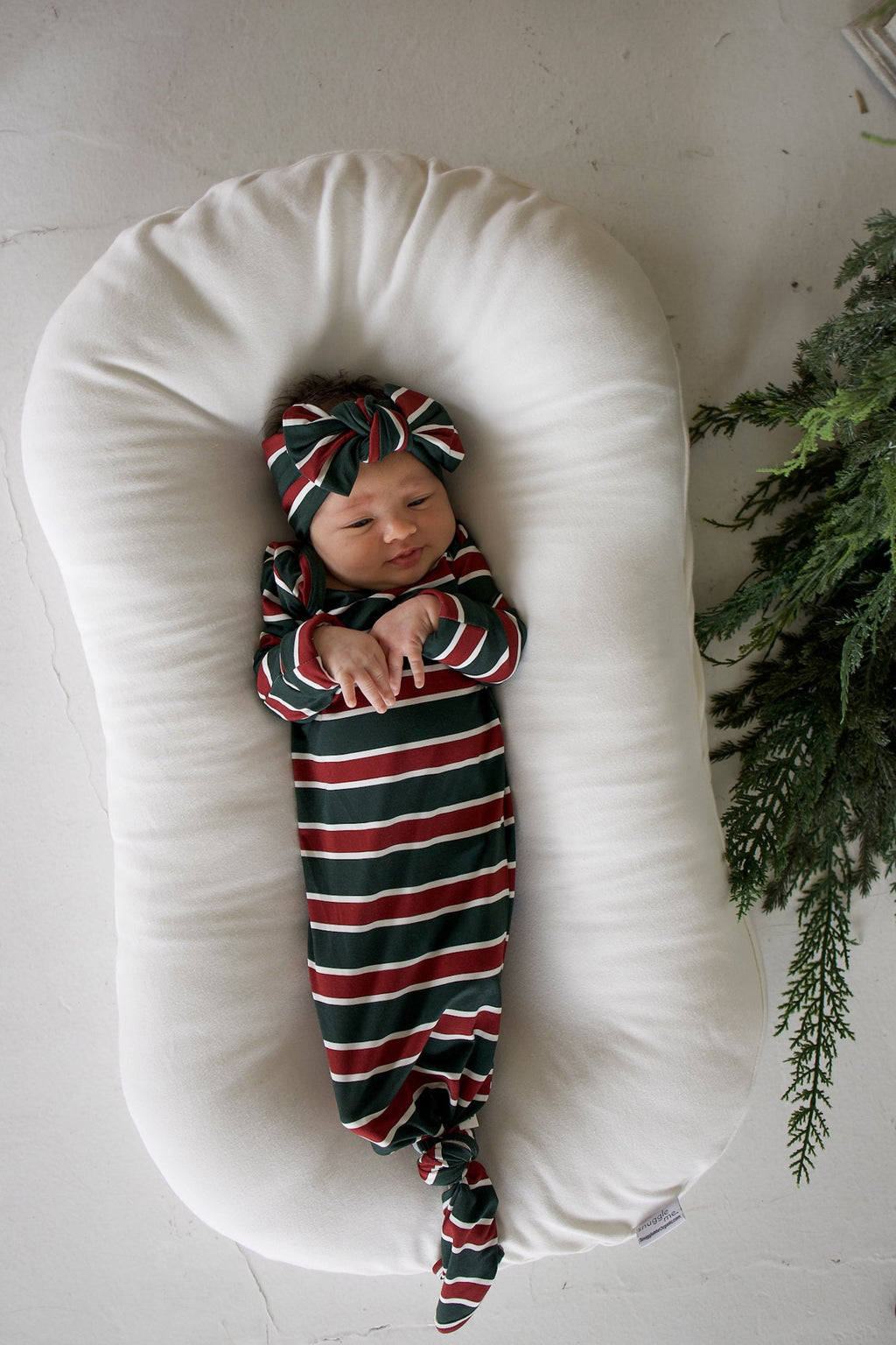 Bamboo Knotted Gown | Holiday Stripe