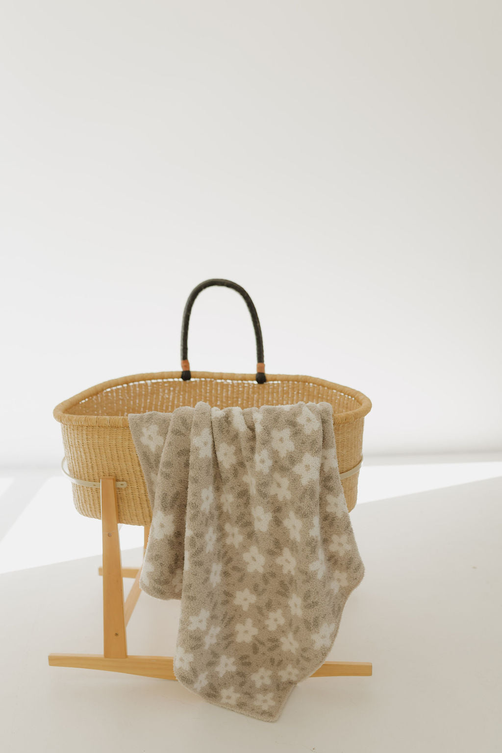 Plush Blanket | French Gray Floral