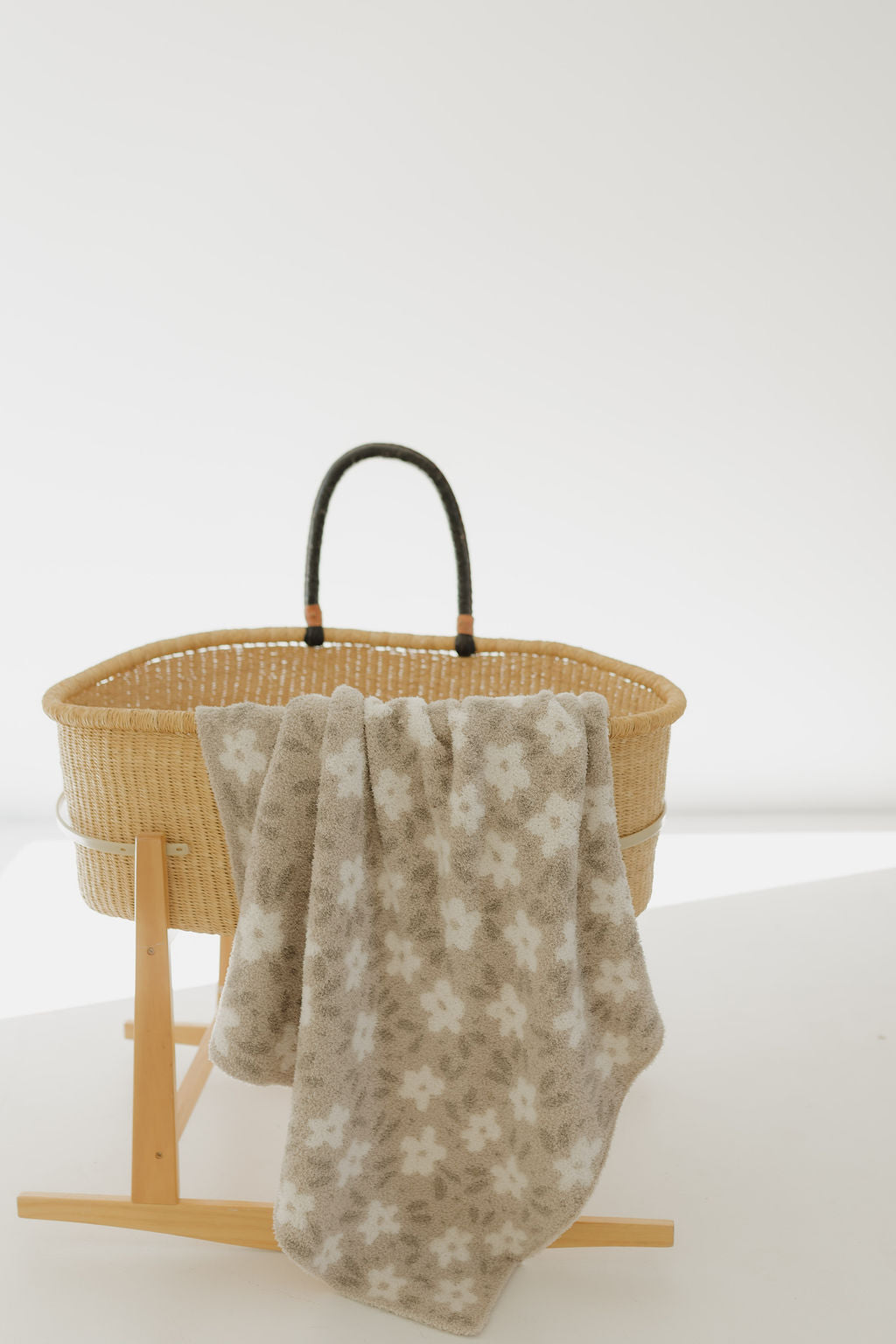 Plush Blanket | French Gray Floral