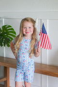 Red White & Blue Cherry Gingham 2pc Bamboo Pajamas