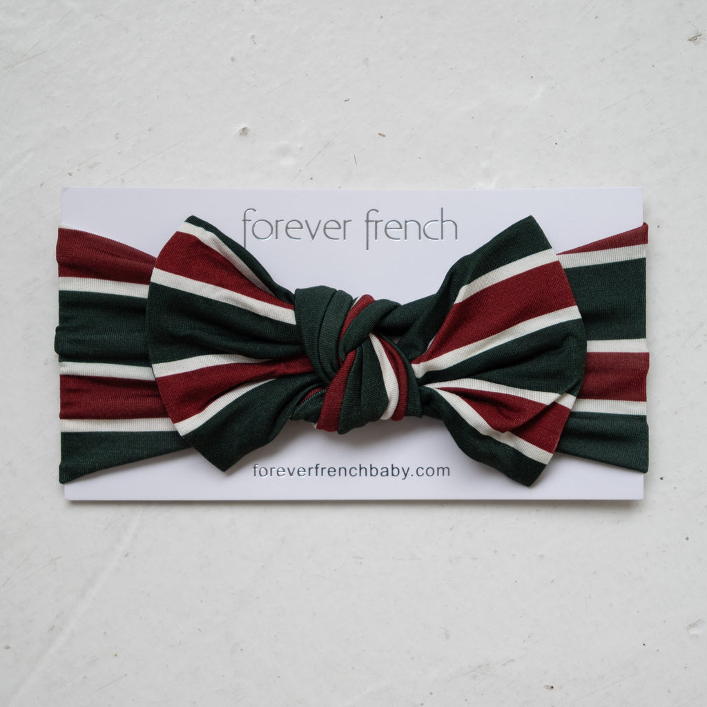 Bamboo Head Wrap | Holiday Stripe