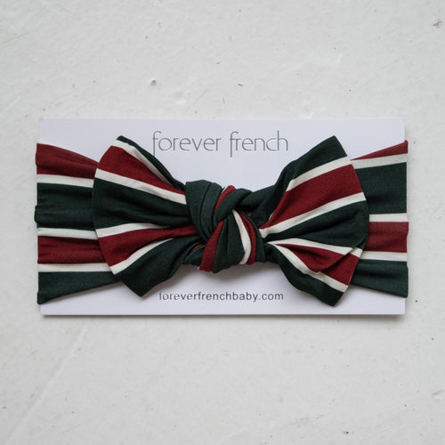 Bamboo Head Wrap | Holiday Stripe