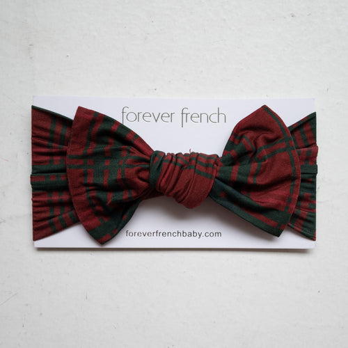 Bamboo Head Wrap | Christmas Plaid
