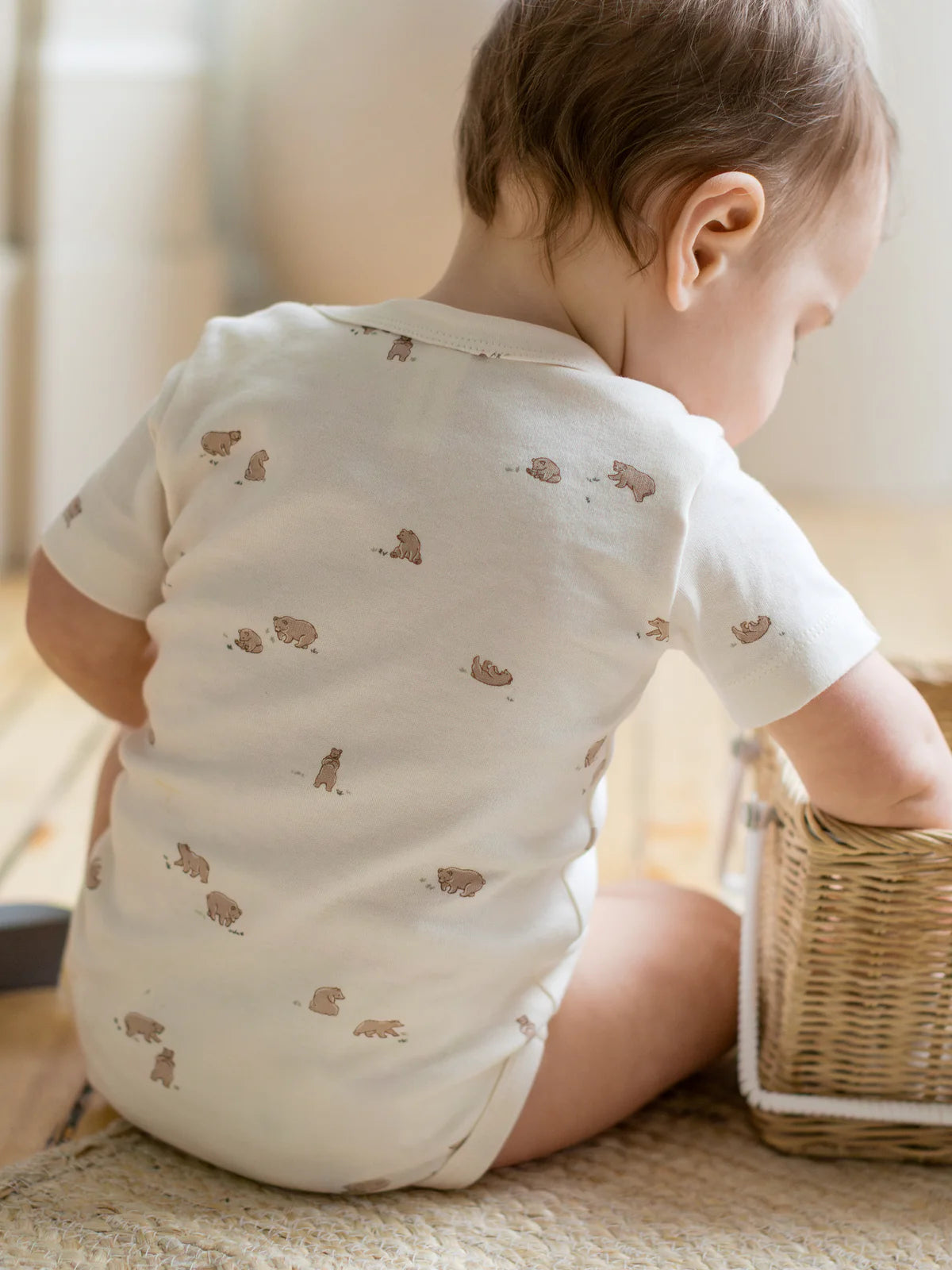 Afton Bodysuit-Bear/Truffle + Thyme