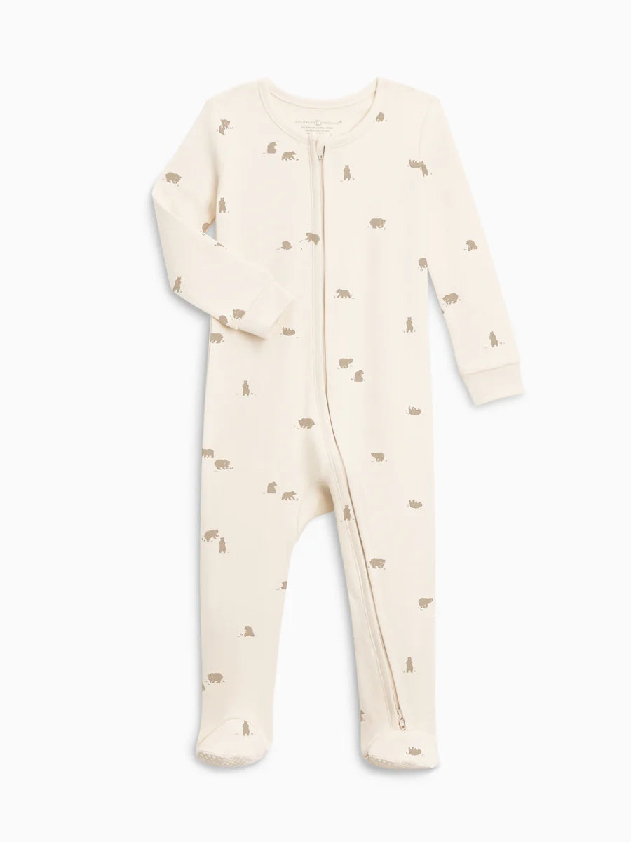 Peyton Zipper Sleeper-Bear/Truffle + Thyme