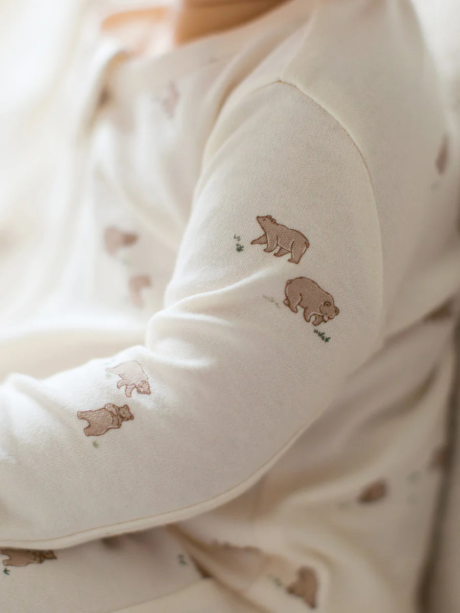 Peyton Zipper Sleeper-Bear/Truffle + Thyme
