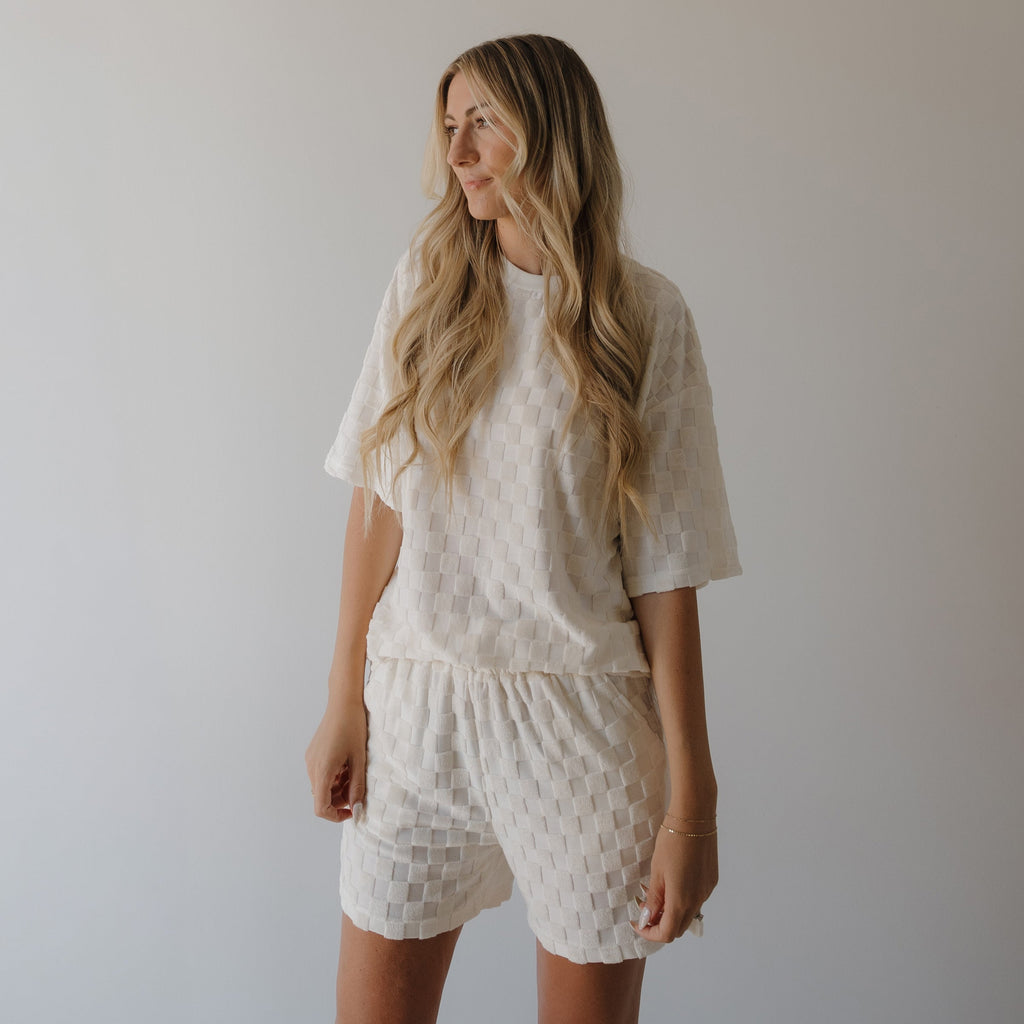 Women's Terry Short Set | Coconut Milk
